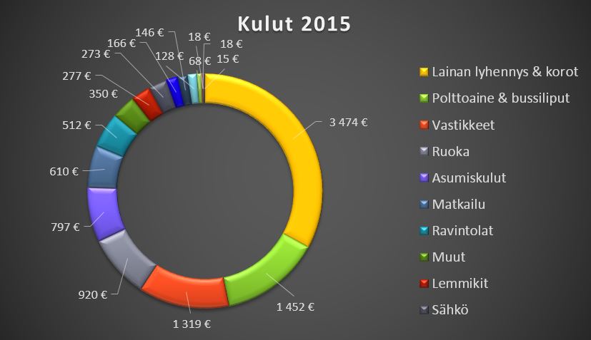 kulut 2015 tilinpäätös