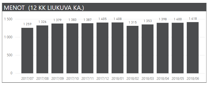 kuukausikatsaus menot 12kk 2018 06
