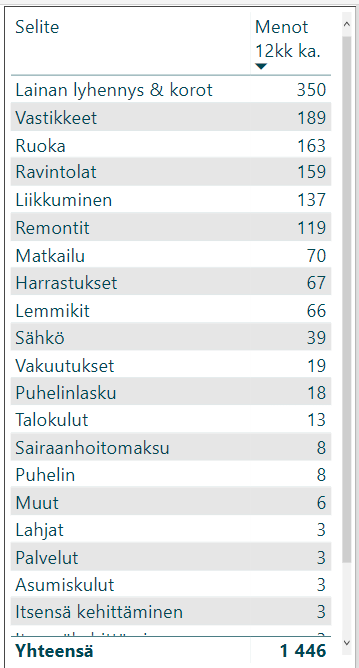 kuukausikatsaus menot 12kk 2018 08 tyypeittäin 2