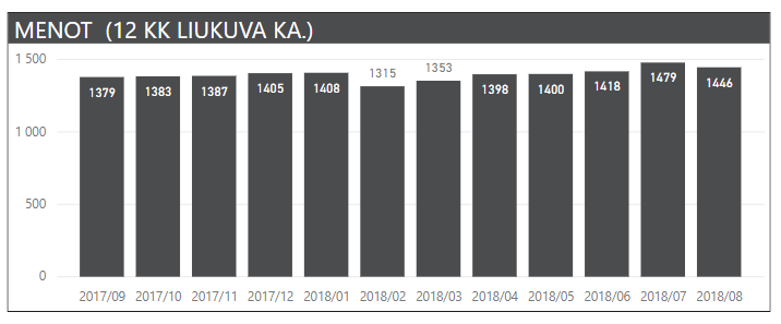 kuukausikatsaus menot 12kk 2018 08