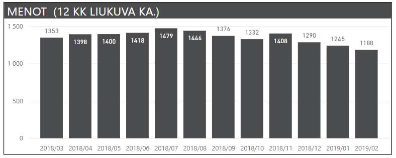kuukausikatsaus menot 12kk 2019 02