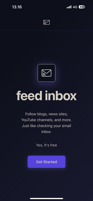 feed inbox landing page